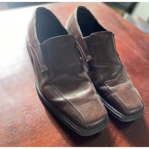 Hunter's Bay Men's Shoe Brown Leather Collection Slip-On 8.5 - Picture 1 of 9